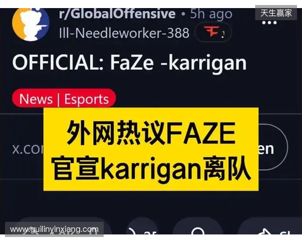 官宣：FaZe确认karrigan离队